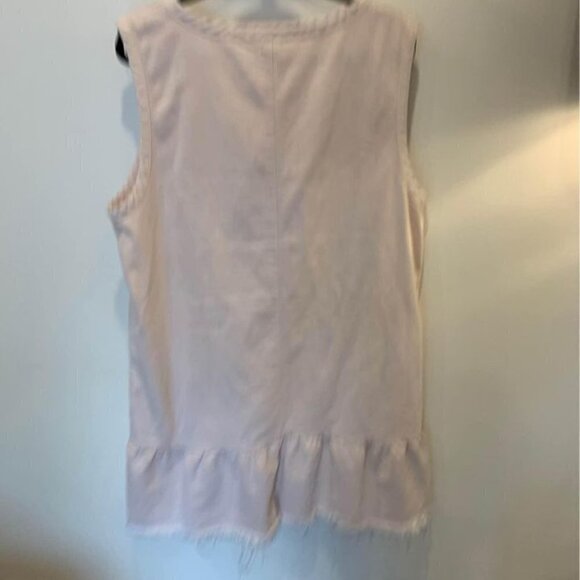 AERIE sleeveless raw hem dress. Pale pink. Rope detail. Peplum style. R… - Picture 7 of 9